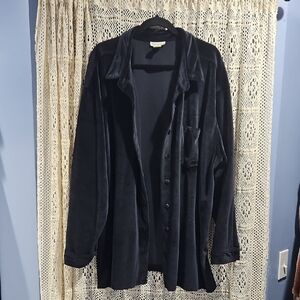 Avenue Midnight Blue Velvet Blazer